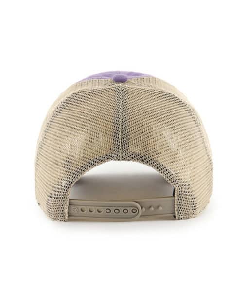 Minnesota Vikings 47 Brand Vintage Purple Juncture Khaki Mesh Snapback Hat - Image 2