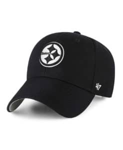 Pittsburgh Steelers 47 Brand Black White MVP Adjustable Hat