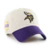 Minnesota Vikings 47 Brand Bone Clean Up Adjustable Hat