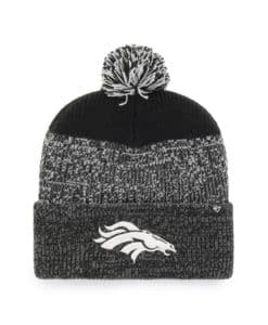 Denver Broncos 47 Brand Black Static Cuff Knit Hat