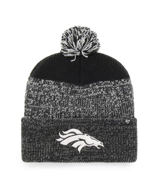 Denver Broncos 47 Brand Black Static Cuff Knit Hat