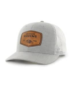 Baltimore Ravens 47 Brand Gray White Mesh Trucker Snapback Hat