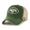 New York Jets 47 Brand Trawler Green Clean Up Khaki Mesh Snapback Hat