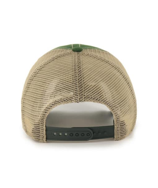 New York Jets 47 Brand Trawler Green Clean Up Khaki Mesh Snapback Hat - Image 2