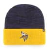Minnesota Vikings 47 Brand Purple Yellow Brain Freeze Cuff Knit Hat