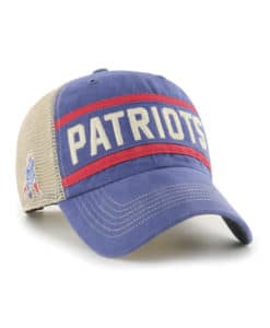 New England Patriots 47 Brand Vintage Blue Juncture Khaki Mesh Snapback Hat
