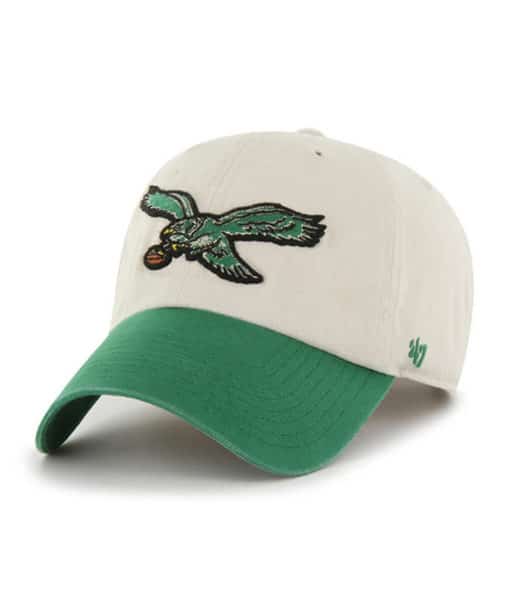 Philadelphia Eagles 47 Brand Legacy Bone Green Clean Up Adjustable Hat - Image 3