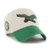 Philadelphia Eagles 47 Brand Legacy Bone Green Clean Up Adjustable Hat