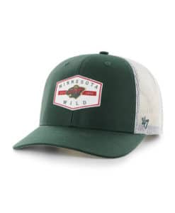 Minnesota Wild 47 Brand Dark Green White Mesh Trucker Snapback Hat