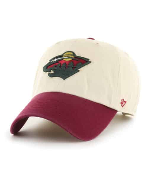 Minnesota Wild 47 Brand Natural Cardinal Clean Up Adjustable Hat