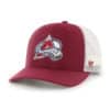 Colorado Avalanche 47 Brand Trucker Cardinal White Mesh Snapback Hat