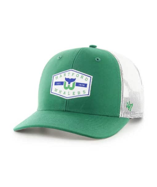 Hartford Whalers 47 Brand Convoy Trucker Vintage Green White Mesh Snapback Hat