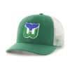 Hartford Whalers 47 Brand Trucker Vintage Green White Mesh Snapback Hat