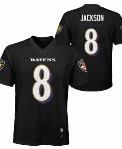 Baltimore Ravens Lamar Jackson YOUTH Alt Black Jersey