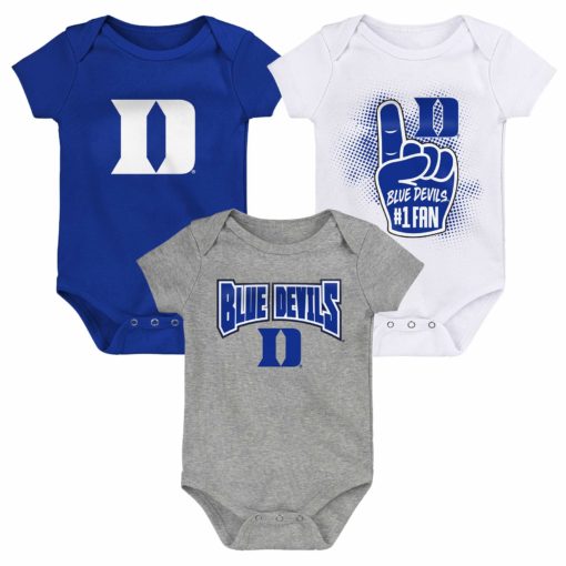 Duke Blue Devils Baby 3 Piece Onesie Creeper Set