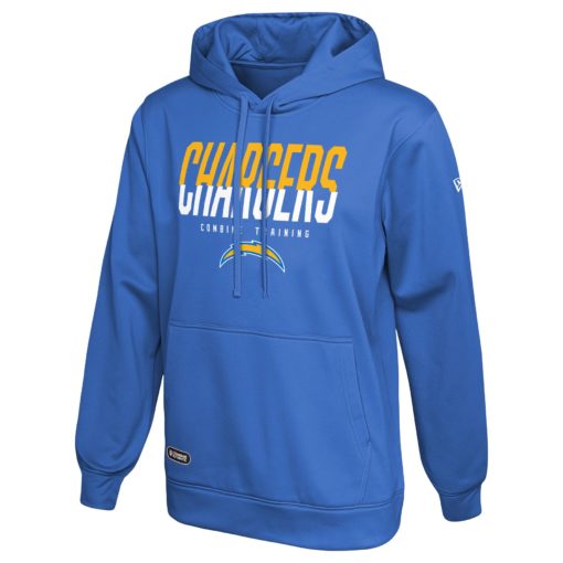 Los Angeles Chargers Men's New Era Blue Raz Big Stage Pullover Hoodie