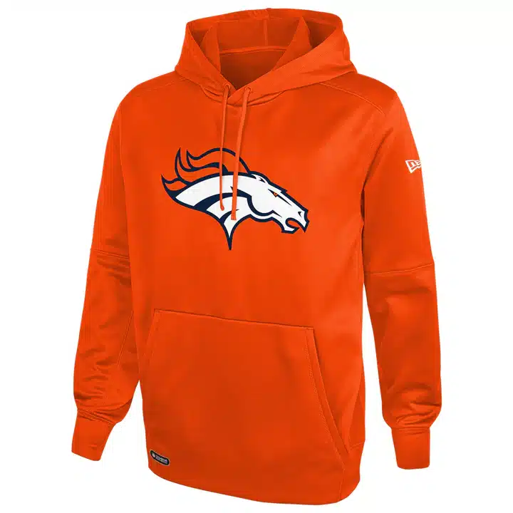 Denver Broncos Men's New Era Orange Stadium Logo Pullover Hoodie ...