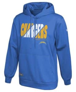 Los Angeles Chargers Men's New Era Blue Raz Release Pullover Hoodie
