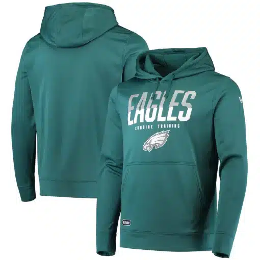 Philadelphia Eagles Men's New Era Big Stage Midnight Green Pullover Hoodie