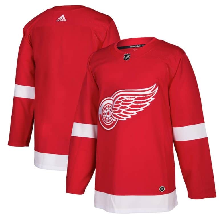 Detroit Red Wings Men’s Adidas Authentic Red Home Jersey Detroit Game Gear
