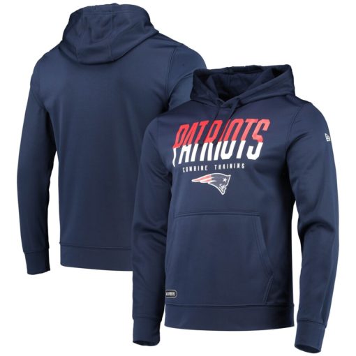 New England Patriots Men's New Era Big Stage Navy Pullover Hoodie