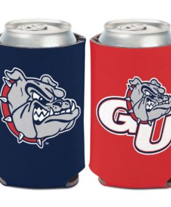Gonzaga Bulldogs 12 oz Logo Blue Red Can Cooler Holder