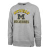 Michigan Wolverines Men's 47 Brand Slate Gray Crew Pullover Sweatshirt