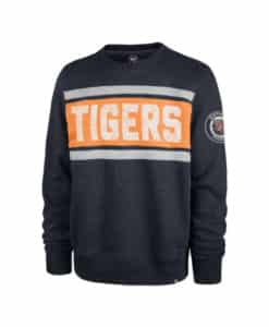 Detroit Tigers Men's 47 Brand Cooperstown Atlas Blue Crew Sweatshirt