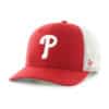 Philadelphia Phillies 47 Brand Trucker Red White Mesh Snapback Hat