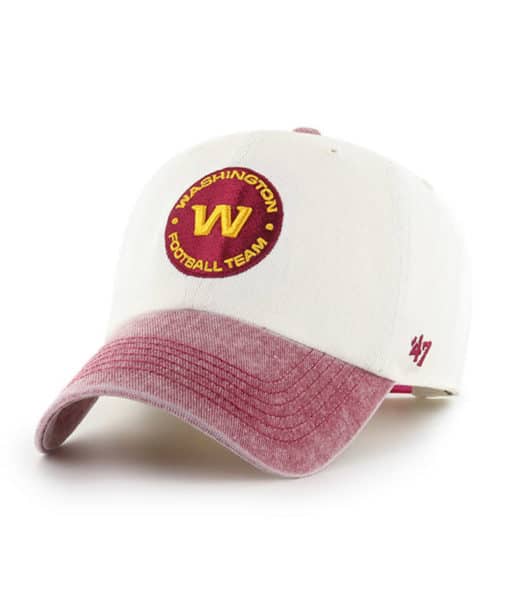 Washington Commanders Football 47 Brand Vintage White Apollo Clean Up Snapback Hat