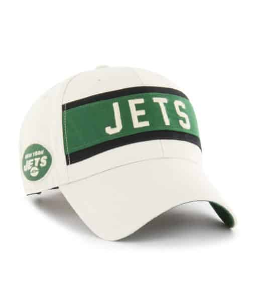 New York Jets 47 Brand Bone Crossroad MVP Adjustable Hat
