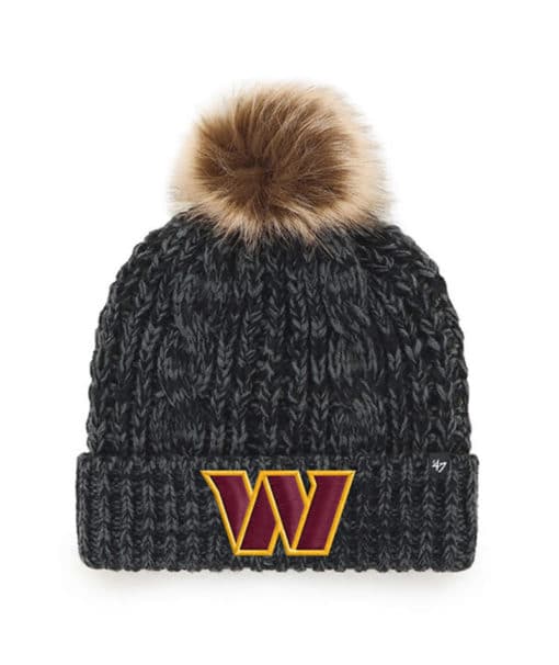 Washington Commanders Women's 47 Brand Black Meeko Cuff Knit Hat