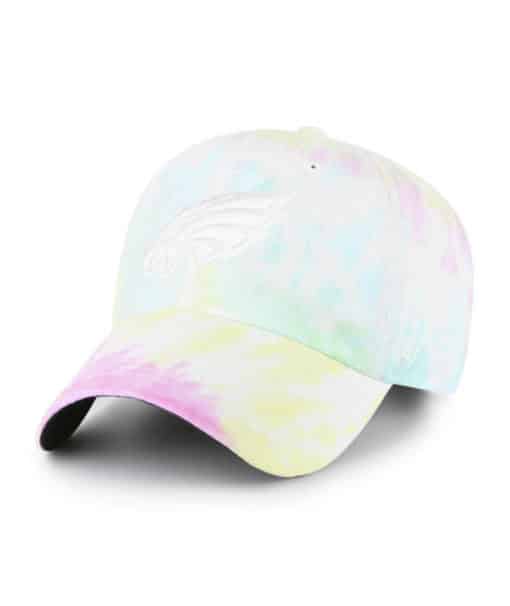 Philadelphia Eagles 47 Brand White Tie Dye Truckin Clean Up Adjustable Hat