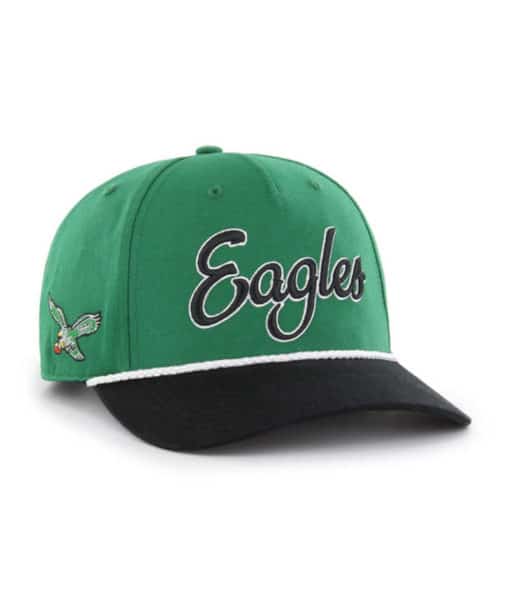 Philadelphia Eagles 47 Brand Legacy Overhand Script Green MVP Snapback Hat