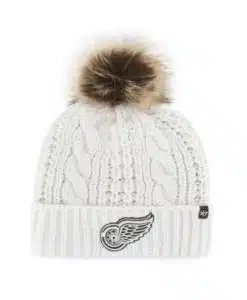 Detroit Red Wings Women's 47 Brand White Cream Meeko Cuff Knit Hat