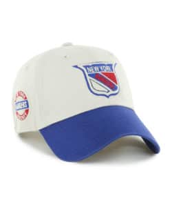New York Rangers 47 Brand Vintage Bone Blue Clean Up Adjustable Hat