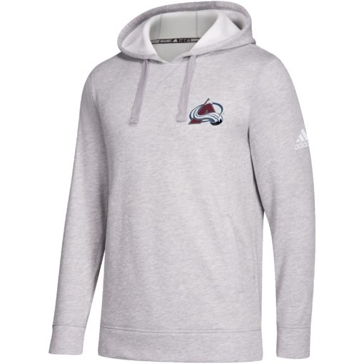 Colorado Avalanche Adidas Men's Heather Gray Pullover Hoodie