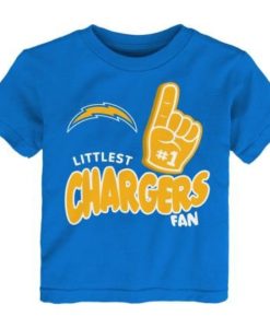 Los Angeles Chargers TODDLER Littlest 1# Fan Blue Raz T-Shirt Tee