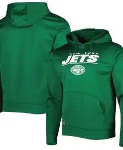 New York Jets Men's New Era Sport Green Stated Pullover Hoodie