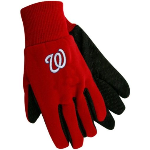 Washington Nationals Red Two Tone Gloves - Adult Size