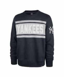 New York Yankees Men's 47 Brand Atlas Blue Crew Pullover Sweatshirt