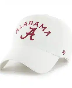 Alabama Crimson Tide 47 Brand Classic Arch White Clean Up Adjustable Hat
