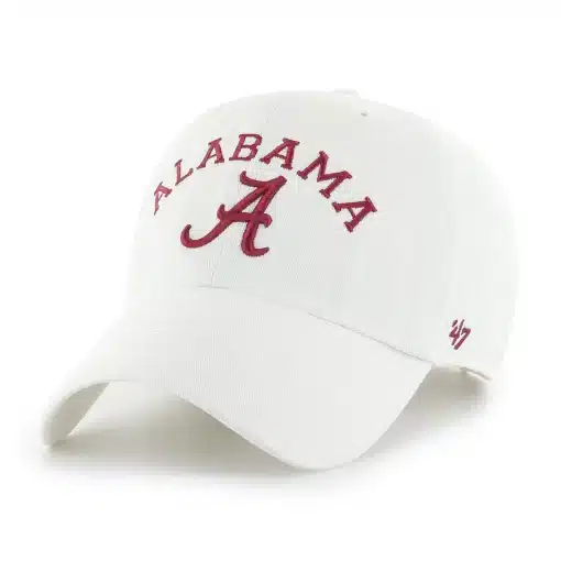 Alabama Crimson Tide 47 Brand Classic Arch White Clean Up Adjustable Hat