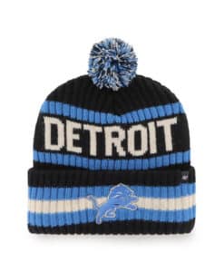 Detroit Lions 47 Brand Black Bering Cuff Knit Hat