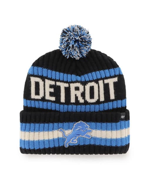 Detroit Lions 47 Brand Black Bering Cuff Knit Hat