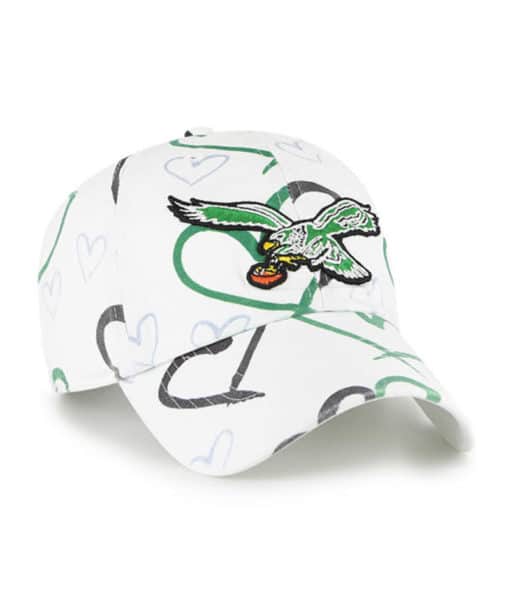 Philadelphia Eagles YOUTH 47 Brand Legacy White Clean Up Adjustable Hat - Image 3