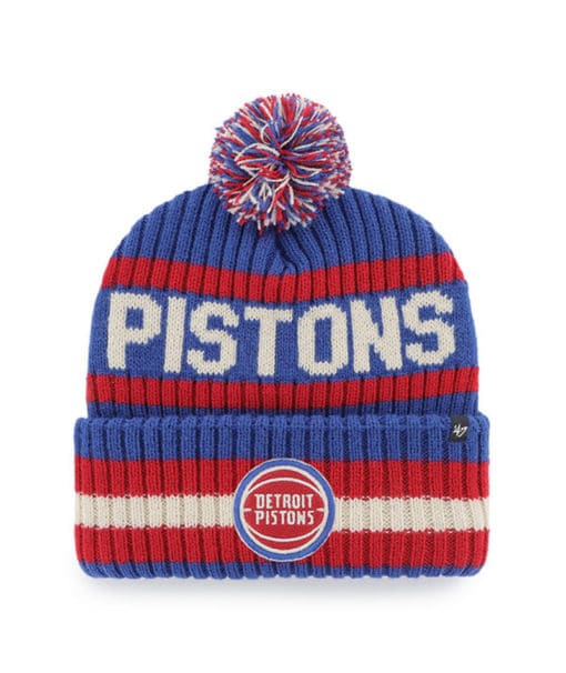 Detroit Pistons 47 Brand Blue Bering Cuff Knit Hat
