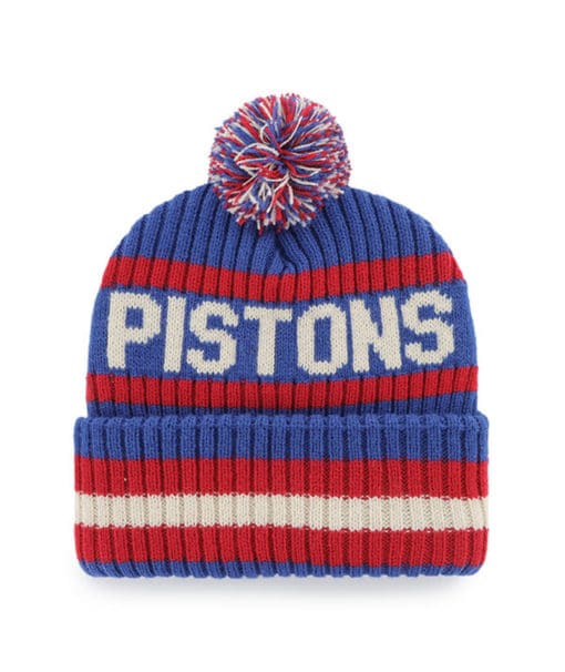 Detroit Pistons 47 Brand Blue Bering Cuff Knit Hat - Image 2