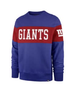 New York Giants Men's 47 Brand Blue Crew Long Sleeve Sweatshirt