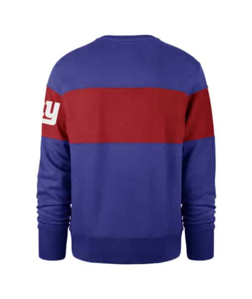 New York Giants Men's 47 Brand Blue Crew Long Sleeve Sweatshirt - Image 2